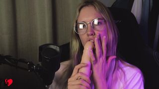 Sucking Dildo Cock with Kisses (ASMR)