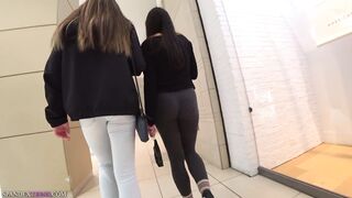 PERFECT Teen Ass in Grey Spandex Leggings