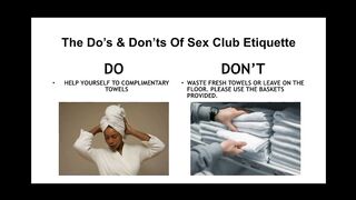 Sex Club Etiquette with miss F - Oasis Aqualounge