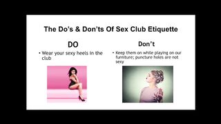 Sex Club Etiquette with miss F - Oasis Aqualounge