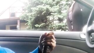 BBC Dick Flash! Stroking in Car during Quarantine Gets Caught!