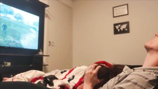 Sucking Step Brother's Cock while he Plays GTA