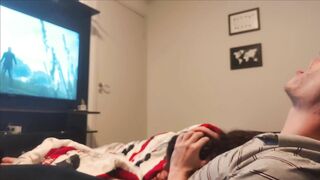 Sucking Step Brother's Cock while he Plays GTA