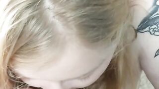 Blonde Wife Giving me Head