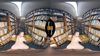 VR 180 - Laney Grey Rides will Pounder in the Library