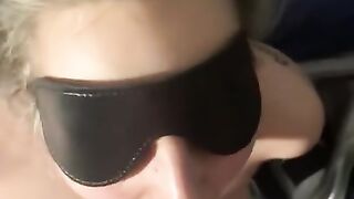 Blindfolded Girl Gets Cum on her Face