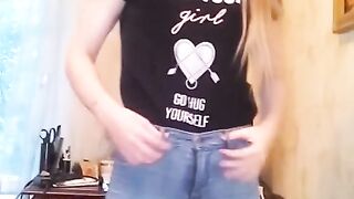 Beautiful Girl Pisses her Jeans