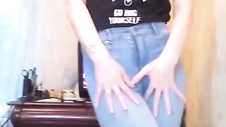 Beautiful Girl Pisses her Jeans