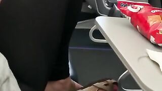 Girl Masturbates on Airplane