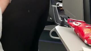 Girl Masturbates on Airplane