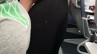 Girl Masturbates on Airplane