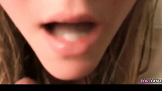 Chubby nerd likes to swallow cum in SlutCam