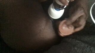 EBONY COLLEGE SLUT TAKES a STUDY BREAK FOR FUN WITH DILDO AND MAGIC WAND. CREAMY WET PUSSY!!