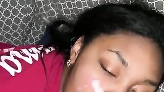 Ex Black Girlfriend Cum Shot