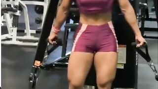 Hottest Latina Muscle Gym Workout