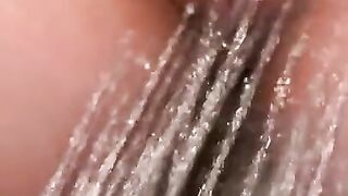 Pussy of Beauty Girl is Washed in the Shower