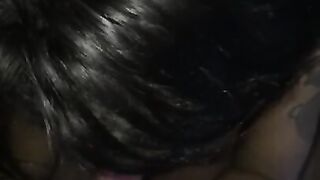 18 Yr old Black Hoe Sucks Fucks and Gets Huge Facial