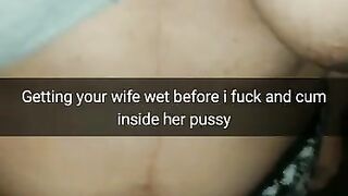 Preparing Cheating Wife for Fucking and Creampie in her Fertile Pussy! [cuckold Snapchat]