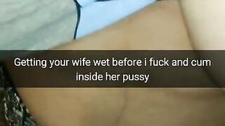 Preparing Cheating Wife for Fucking and Creampie in her Fertile Pussy! [cuckold Snapchat]