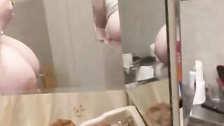 Playing with Tits in the Mirror