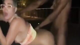 PUBLIC FUCK BBC IN ROADSIDE BY HORNY COUPLE ON SNAPCHAT