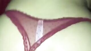 Amateur POV Gave my Girl a few more Pumps after Cumming on her Thong