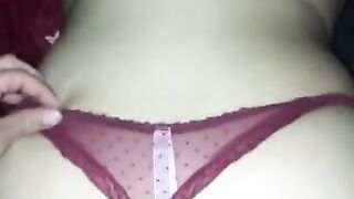 Amateur POV Gave my Girl a few more Pumps after Cumming on her Thong