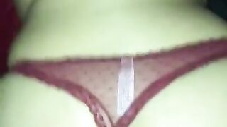 Amateur POV Gave my Girl a few more Pumps after Cumming on her Thong