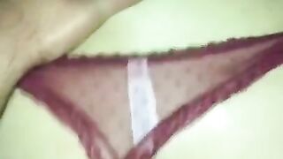 Amateur POV Gave my Girl a few more Pumps after Cumming on her Thong