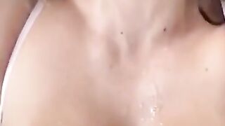 HOT SNAPCHAT BLONDE WITH BIG TITS SWALLOW CUM