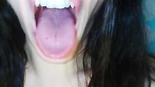 PinkMoonLust has Mouth Spit Drool Fetish Custom Video Order! Paid Slut GAGS HARD to make Saliva Fast