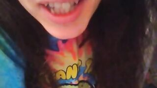 PinkMoonLust Pees on her Tampon String Peeing Urine Piss Fetish Hairy Girl Sits on Dirty Toilet