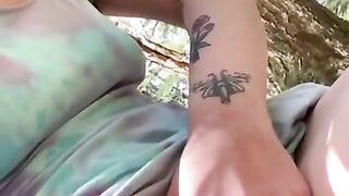 Hiking Adventures SQUIRTING of the Trail and Smoking after I Cum