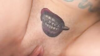 Tatted White Girl Takes Big Black Dick in her Tight Pussy