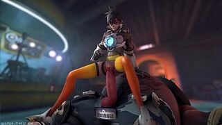 Overwatch - Tracer x Roadhog (Animated, Sound) [Guilty]