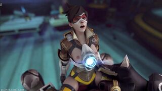 Overwatch - Tracer x Roadhog (Animated, Sound) [Guilty]