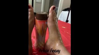 Red Toe Nail Polish Feet Fetish Size 6 Lovely Lady