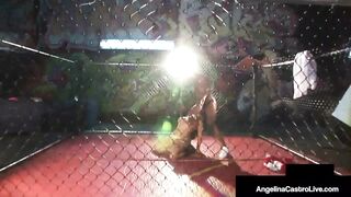 Cuban BBW Angelina Castro Fucks Big Black Cock in Fight Cage