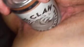 FIRST TIME WIFE Takes W/C CAN in Pussy