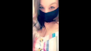 Public Masturbation: Rubbing my Clit & Moaning thru COVID Mask in Walmart’s Men’s Bathroom