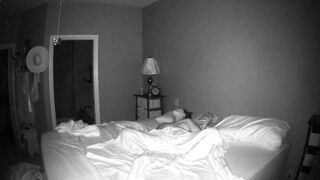 Spied Wife Masturbates under Sheet on Spycam