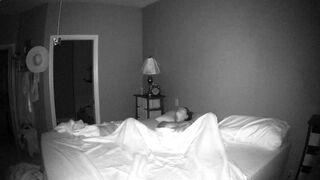 Spied Wife Masturbates under Sheet on Spycam