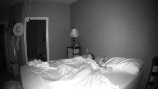 Spied Wife Masturbates under Sheet on Spycam