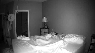 Spied Wife Masturbates under Sheet on Spycam