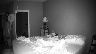 Spied Wife Masturbates under Sheet on Spycam