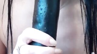 Sucking a Rubber Cock