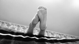 Feet Foot Fetish Ignore - Black and White Artsy High Arched Soles in your Face