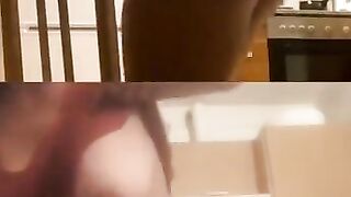 Flashing boobs, sexy ass bikini live on facebook, Romanian