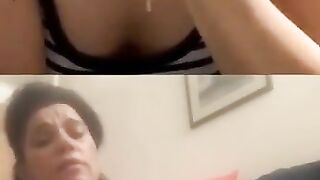 Flashing boobs, sexy ass bikini live on facebook, Romanian