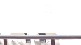 Cosplay Girl Fucks on the Balcony in the Dorm